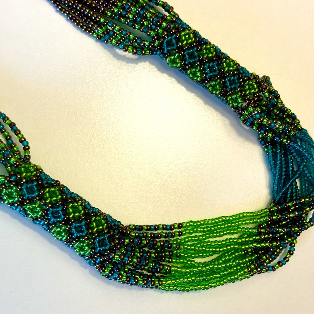 Beautiful artisan hand-made beaded necklace.